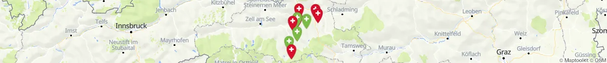 Kartenansicht für Apotheken-Notdienste in der Nähe von Sankt Johann im Pongau (Salzburg)